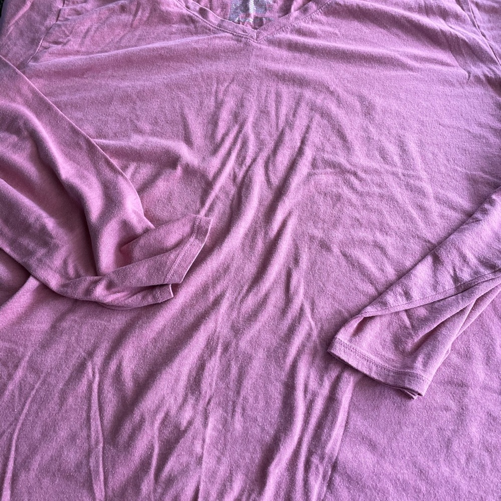 Terra & Sky Dusty Rose Long Sleeve Top